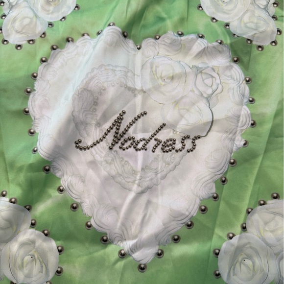 Nodress Birthday Cake Print Satin Slip Mini Dress in Light Green M Y2K - Picture 5 of 9